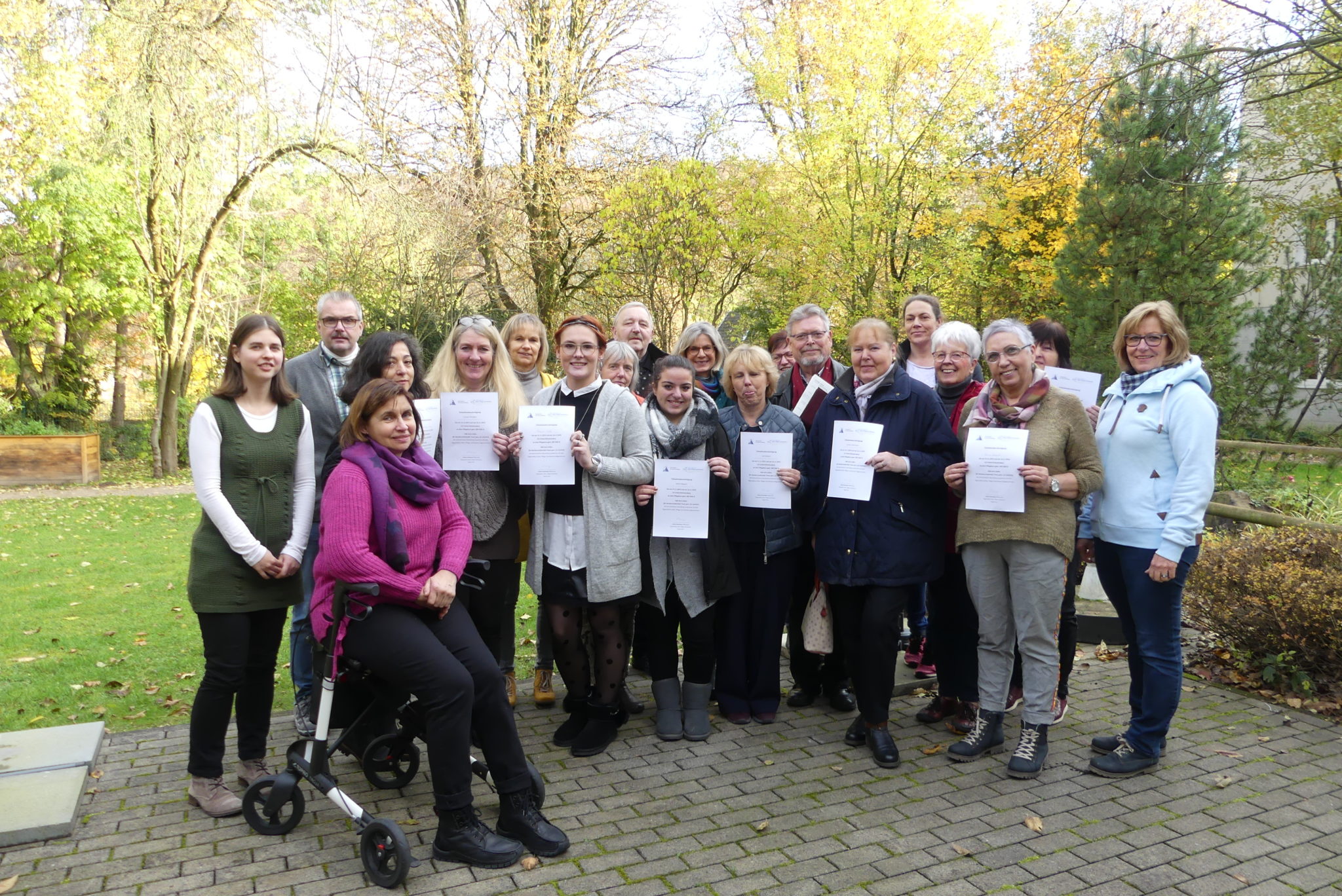 Gruppenbild der Teilnehmenden des Pflegekurses