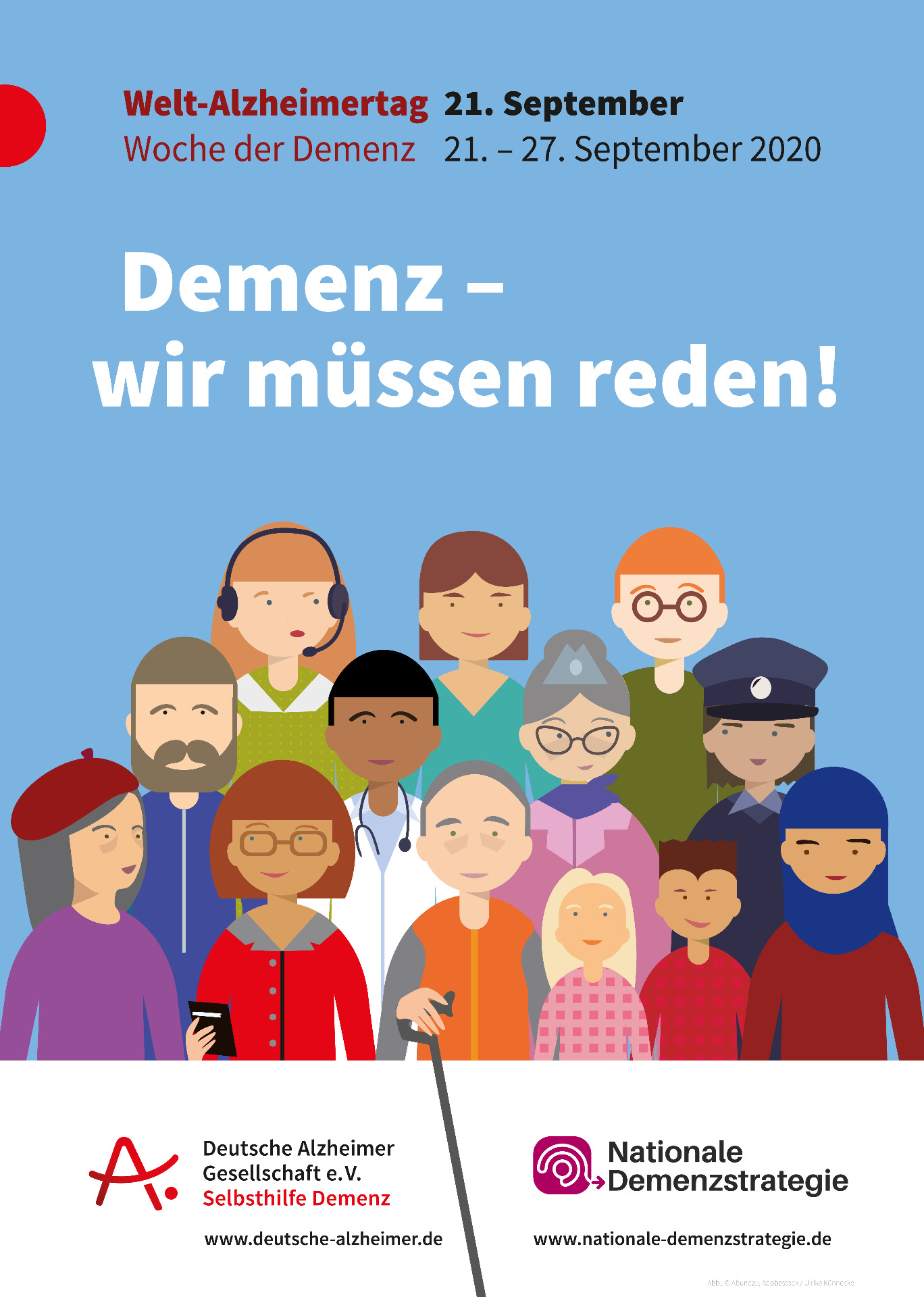 Das Bild zeigt das Poster zum Welt-Alzheimertag 2020