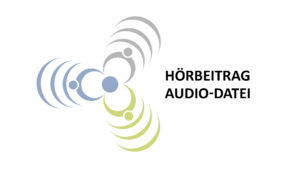 Blumen-Logo der Regionalbüros mit dem Schriftzug "Hörbeitrag, Audio-Datei"