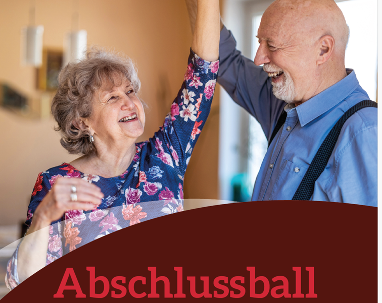 Älterer Mann und Frau lachen fröhlich und Tanzen gemeinsam