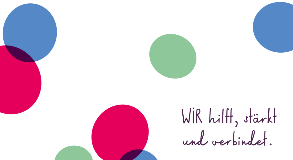 Schriftzug WIR hilft und verbindet