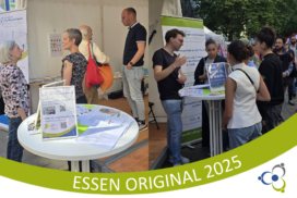 Collage eines Informationsstands auf dem Stadtfest Essen Original