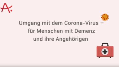 Ein Schriftzug mit dem Titel des Videos und Zeichnungen von einem Arztkoffer und einem Virus.