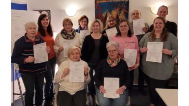 Foto: Teilnehmer*innen des Kurses Fit für die Nachbarschaftshilfe in Bottrop