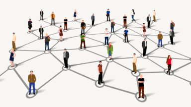 Clipart Vernetzung verschiedener Personen