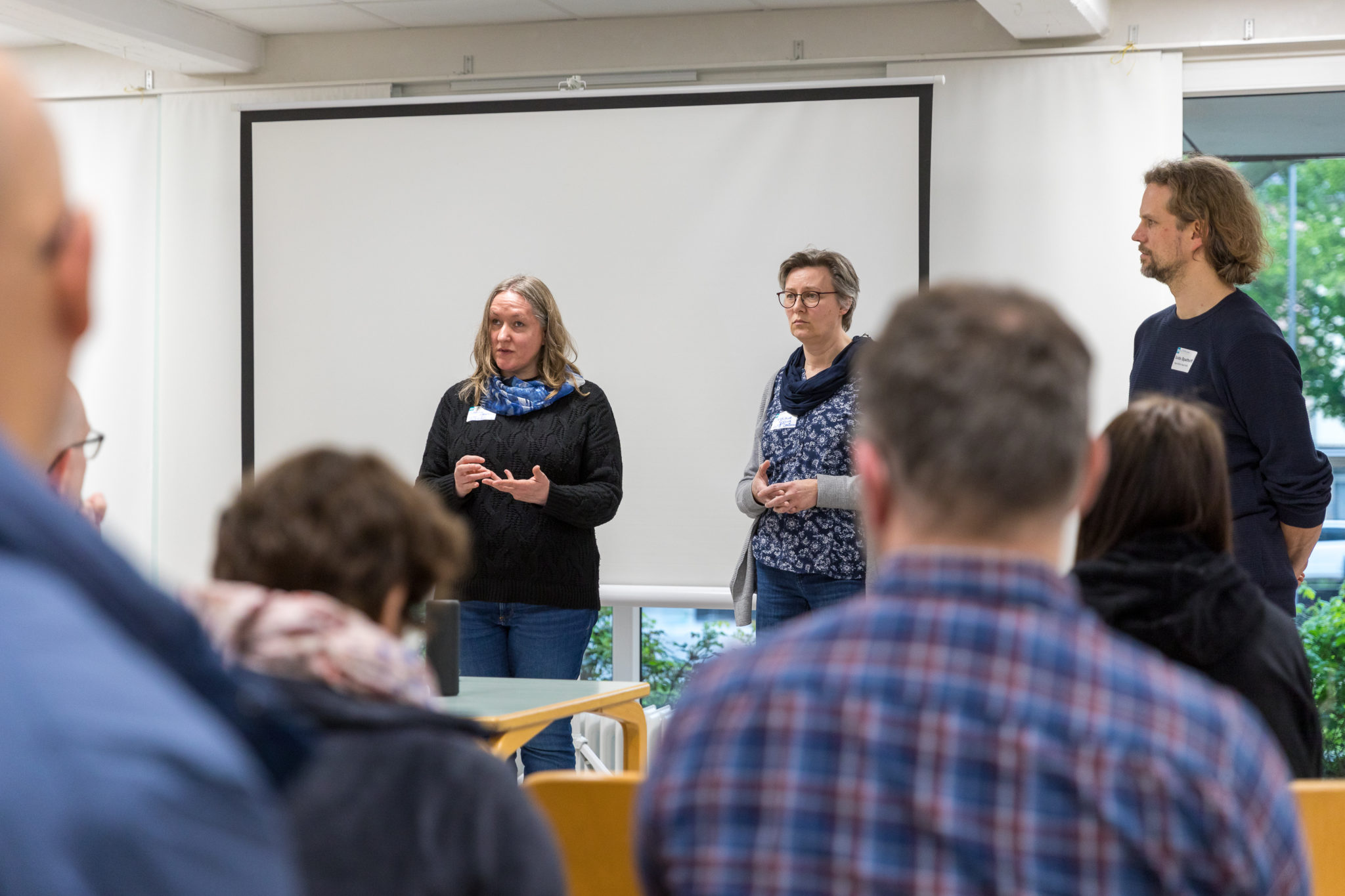 Daniela Herrmann und Christiane Sprung von der Ergänzenden unabhängigen Teilhabeberatung aus Dortmund