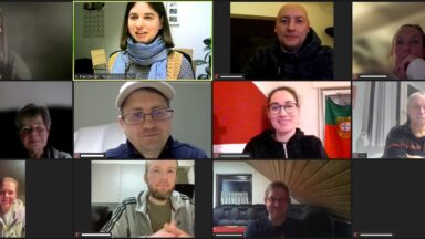 Gruppenfoto/ Screenshot der Teilnehmenden aus dem Webseminar