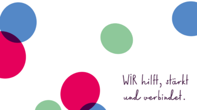 Schriftzug WIR hilft und verbindet