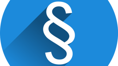 Paragraph auf blauem Kreis