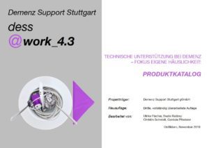 Titelbild des Produktkatalogs. Es ist ein Teller zu sehen, auf dem verschiedene technische Hilfen "angerichtet" sind.