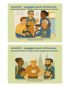 Postkarten zum freiwilligen Engagement von Menschen mit Demenz
